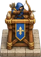 Painted archer tower